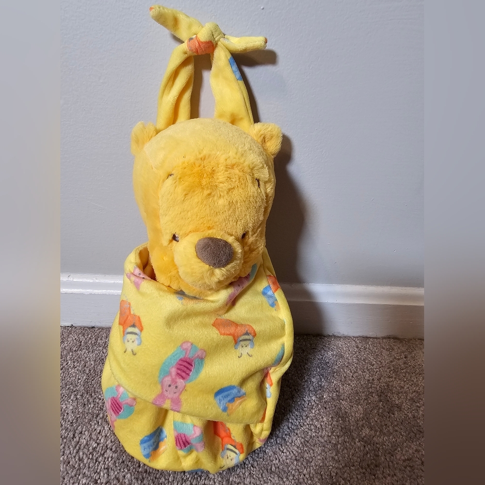 Plush Baby Winnie the Pooh with blanket Disney Parks Collectible